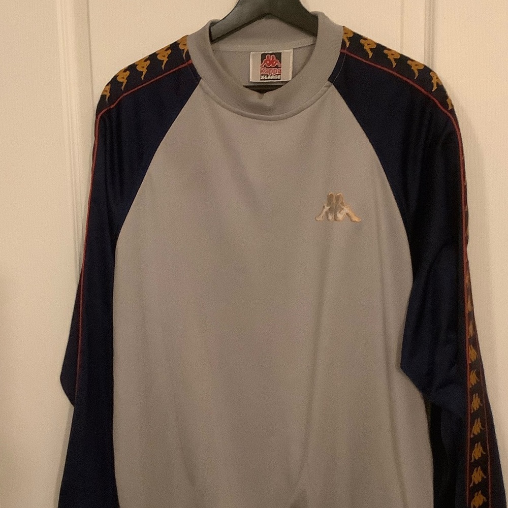 Kappa Gray and Blue Logo Sweatshirt